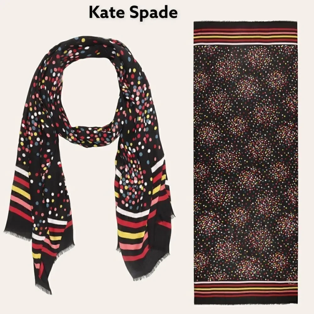 NWT KATE SPADE confetti oblong scarf